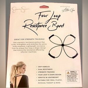 Jessica Simpson Four Loop Resistance Band Yoga Pilates Physical Therapy